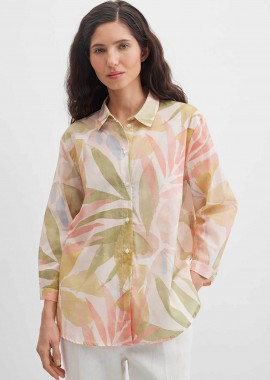Gerry Weber γυναικείο πουκάμισο με leaf print - N61050600048 Πράσινο Leaf