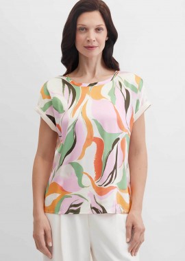 GERRY WEBER - Gerry Weber γυναικείο T-shirt με all-over print - N61709101042 Πολύχρωμο