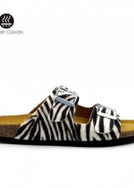 Γυναικεία Plakton Δερμάτινα Σανδάλια Pelo 180010 ZEBRA