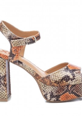XTI - Γυναικεία Xti Γυναικεία Πέδιλα Animal Print 141162 Vegan TAUPE
