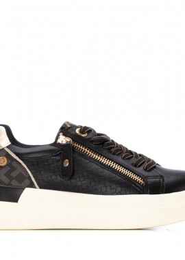 XTI - Γυναικεία Xti Γυναικείο Casual Sneaker 144233 Vegan ΜΑΥΡΟ
