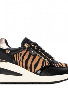 XTI - Γυναικεία Xti Γυναικείο Sneaker Animal Print 144378 Vegan ZEBRA