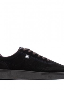 Xti Ανδρικό Σουετ Casual Sneaker 144618 Vegan ΜΑΥΡΟ