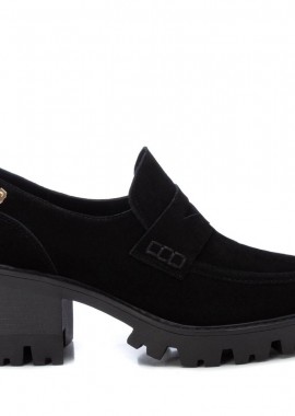 CARMELA - Γυναικεία ΣΟΥΕΤ LOAFERS CARMELA ΜΕ ΧΟΝΤΡΟ ΤΑΚΟΥΝΙ 161109 ΜΑΥΡΟ