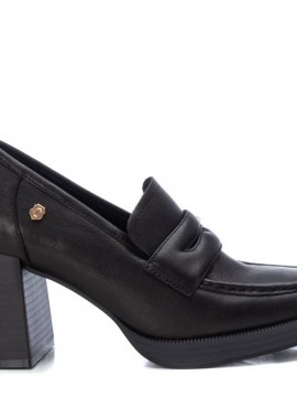 CARMELA - Γυναικείες ΔΕΡΜΑΤΙΝΑ LOAFERS CARMELA 161218 ΜΑΥΡΟ