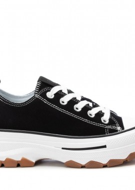 REFRESH - Γυναικεία Refresh Γυναικείο Πάνινο Sneakers 172477 Vegan ΜΑΥΡΟ