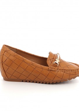 Γυναικείο Μοκασίνι Qunhui Shoes Χρώματος Μπεζ VV-A2611.B