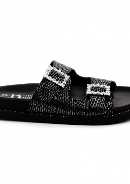 Γυναικεία Comfort Παντόφλα B-Nice Χρώματος Μαύρο 263-2602