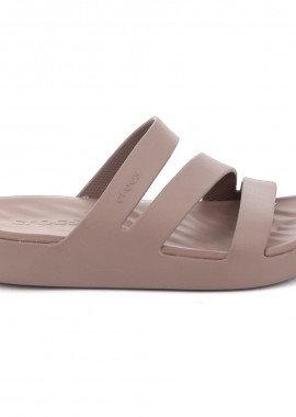 Γυναικεία Σαγιονάρα Crocs Getaway Strappy Ανατομική Χρώματος Καφέ 209587-0LF