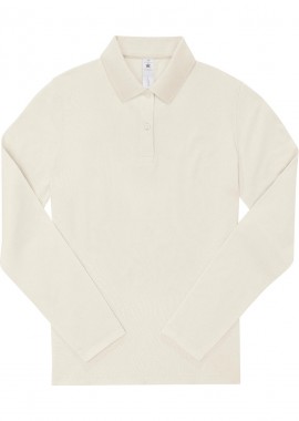 B & C - Γυναικεία Μακρυμάνικη Μπλούζα Polo PW462 B & C My Polo 180 LSL Off White