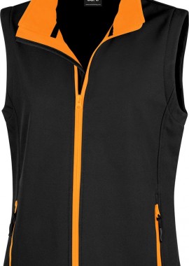 Result - Γυναικείο Αμάνικο Μπουφάν Softshell R232F Result Core Black/Orange