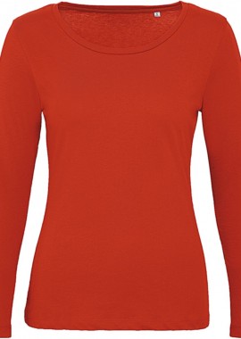 B & C - Μακρυμάνικο Γυναικείο Μπλουζάκι TW071 B & C Organic Inspire LSL Fire Red