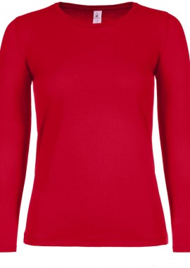 B & C - Γυναικείο Μακρυμάνικο T-Shirt TW06T B & C Red