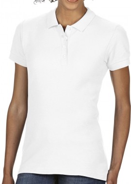 Γυναικεία Μπλούζα Polo 64800L Gildan Softstyle Double Pique White