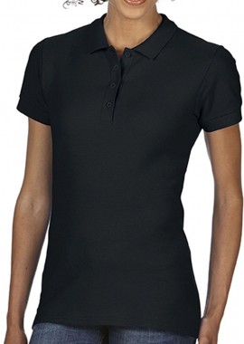 Γυναικεία Μπλούζα Polo 64800L Gildan Softstyle Double Pique Black