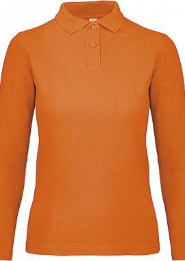 Μπλούζα Polo Γυναικεία Μακρυμάνικη PWI13 B & C ID.001 LSL Orange