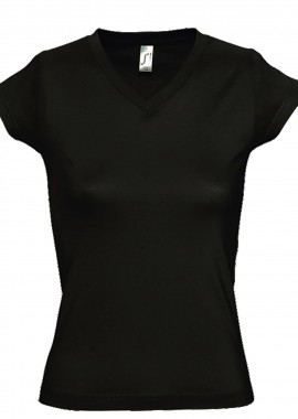 SOLS - Γυναικείο T-shirt με Λαιμόκοψη V 11388 SOL'S Moon Deep Black