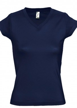 Γυναικείο T-shirt με Λαιμόκοψη V 11388 SOL'S Moon French Navy