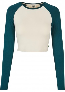 Urban Classics - Γυναικεία Μακρυμάνικη Μπλούζα Cropped Retro Baseball TB5471 Urban Classics Whitesand/Jasper