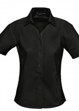 Γυναικείο Κοντομάνικο Πουκάμισο Oxford 16030 SOL'S Black