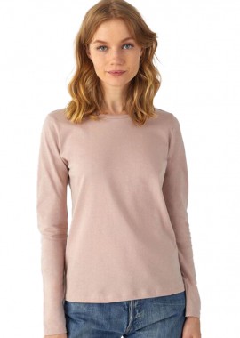 B & C - Γυναικείο Μακρυμάνικο T-Shirt TW06T B & C Millennial Pink