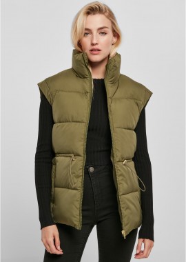 Urban Classics - Ladies Waisted Puffer Vest Urban Classics TB5437 Olive