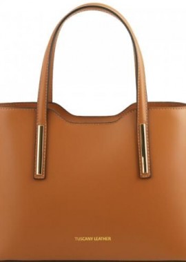 Tuscany Leather - Γυναικεία Τσάντα Δερμάτινη TL141521 Tuscany Leather Olimpia S Κονιάκ Καφέ