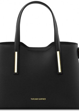 Tuscany Leather - Γυναικεία Τσάντα Δερμάτινη TL141521 Tuscany Leather Olimpia S Μαύρο