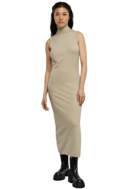 Urban Classics - Ladies Knitted Eco Viscose Turtleneck Dress Urban Classics TB6094-04732 wetsand
