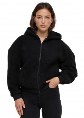 Urban Classics - Ladies Oversized Sherpa Zip Hoody Urban Classics TB6133-00007 black
