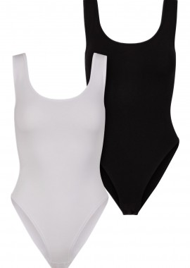 Urban Classics - Ladies Organic Tank Body 2-Pack Urban Classics TB6172A white+black