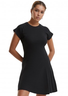 Γυναικείο Φόρεμα Skater Rib TB6201 Urban Classics Black