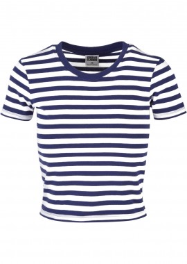 Γυναικείο Κοντό Ριγέ T-Shirt TB6825 Urban Classics white/darkblue