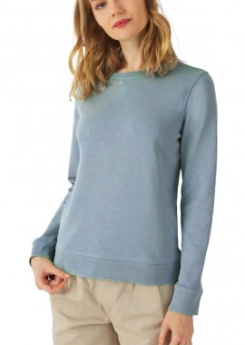 B & C - Γυναικείο Φούτερ WW32B B & C Organic Crew Neck French Terry Blue Fog