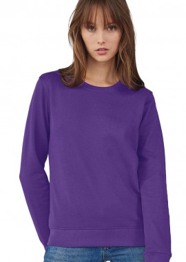 B & C - Γυναικείο Φούτερ WW32B B & C Organic Crew Neck French Terry Radiant Purple