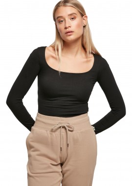 Urban Classics - Γυναικείο Μακρυμάνικο Κορμάκι TB4750 Urban Classics Organic Longsleeve Body Black