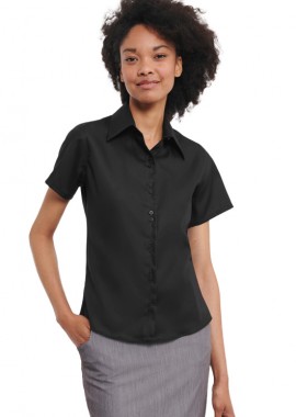 Γυναικείο Κοντομάνικο Πουκάμισο Non-iron R-957F-0 Russell Black