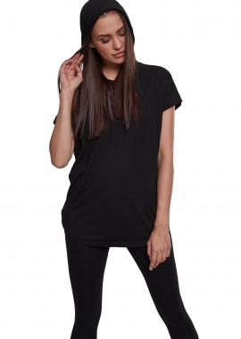 Urban Classics - Γυναικείο T-Shirt Jersey Μακρύ με Κουκούλα TB1906 Urban Classics Black