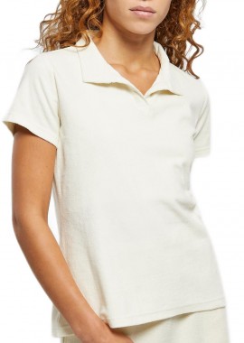 Urban Classics - Γυναικείο Polo T-Shirt Towel TB5979-03621 Urban Classics Palewhite