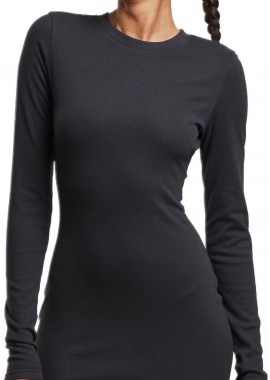 Urban Classics - Γυναικείο Φόρεμα Cozy Rib Jersey TB7784 Urban Classics Black
