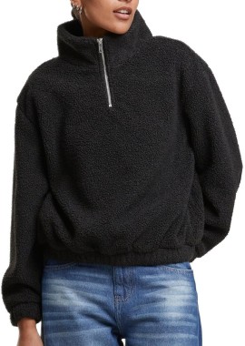 Urban Classics - Γυναικείο Μπουφάν Sherpa TB8110 Urban Classics Black