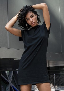 BYB - Γυναικείο Φόρεμα T-Shirt BY101 Build Your Brand Turtle Neck Black