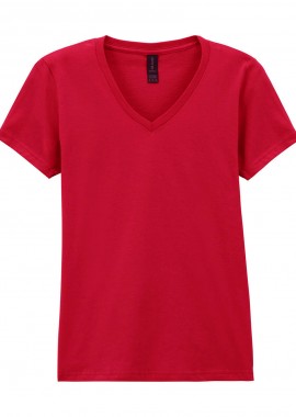 Γυναικείο T-Shirt Softstyle V-Neck 64V00L Gildan Cherry Red