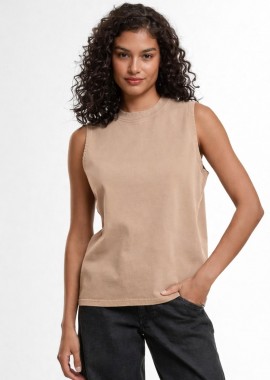 Γυναικείο Vintage Washed Sleeveless Tee Build Your Brand BY429 Chalk Dust