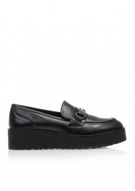 Oxfords μαύρα δερματίνη με μεταλλική αγκράφα ΜΑΥΡΟ