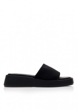 Flatforms μαύρα υφασμάτινα ΜΑΥΡΟ