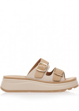 Flatforms nude δερματίνη με ρυθμιζόμενη φάσα NUDE