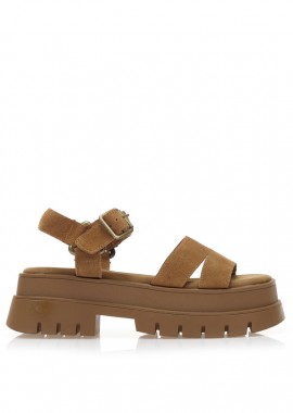 Flatforms κάμελ σουέτ ΚΑΜΕΛ