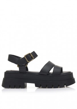 Flatforms μαύρα δερματίνη ΜΑΥΡΟ