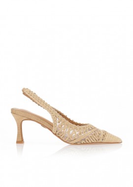 Tsoukalas - Γόβες TSOUKALAS με ιδιαίτερο τακούνι ΜΠΕΖ